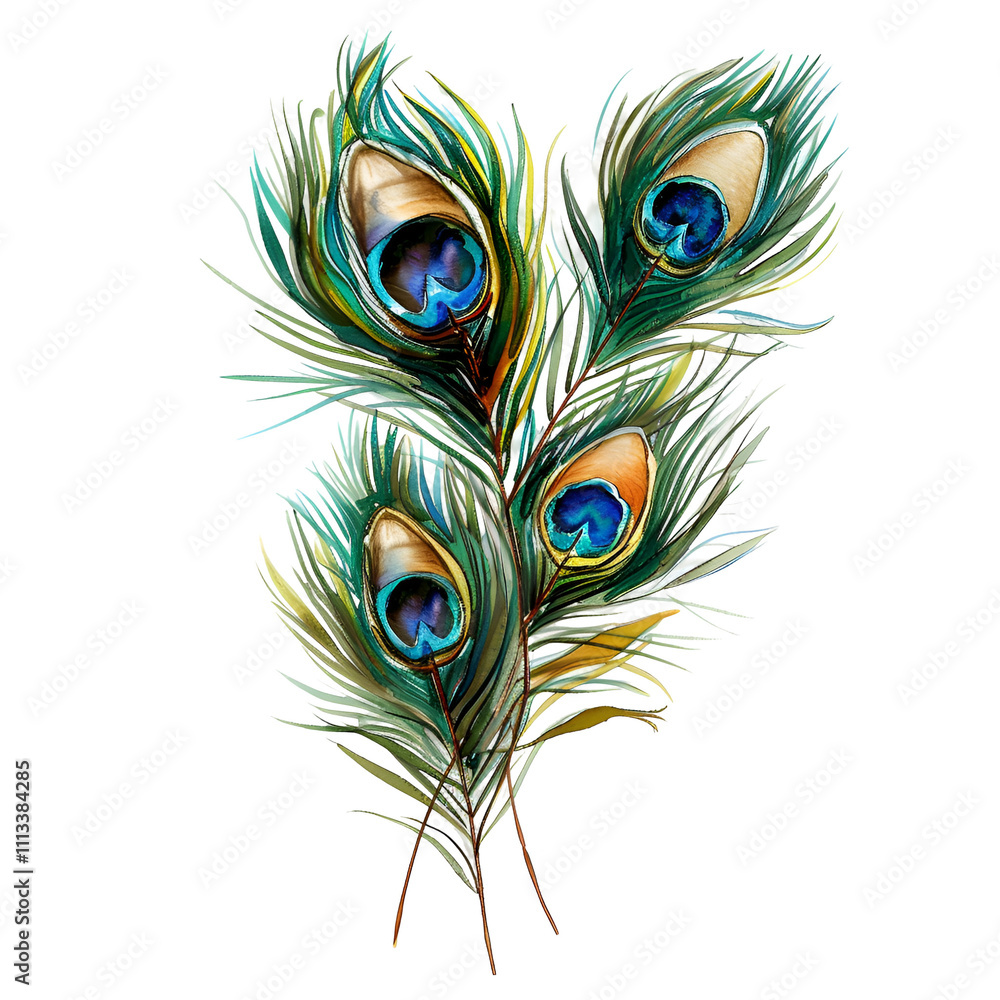 Fototapeta premium Wonderful peacock feather image