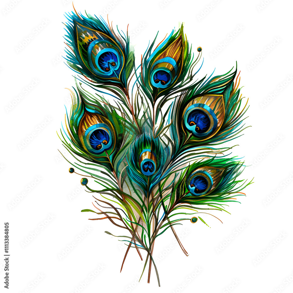 Obraz premium Wonderful peacock feather image