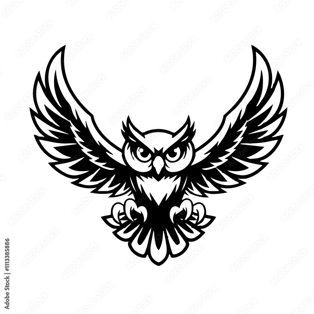 Obraz premium Owl illustration vector icon