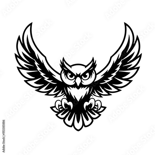 Owl illustration vector icon