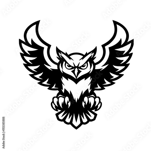 Owl illustration vector icon