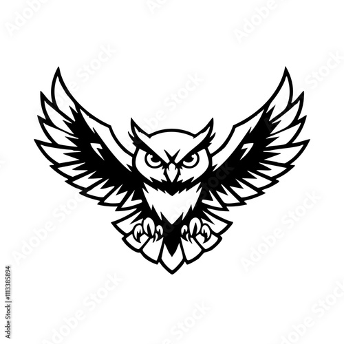 Owl illustration vector icon