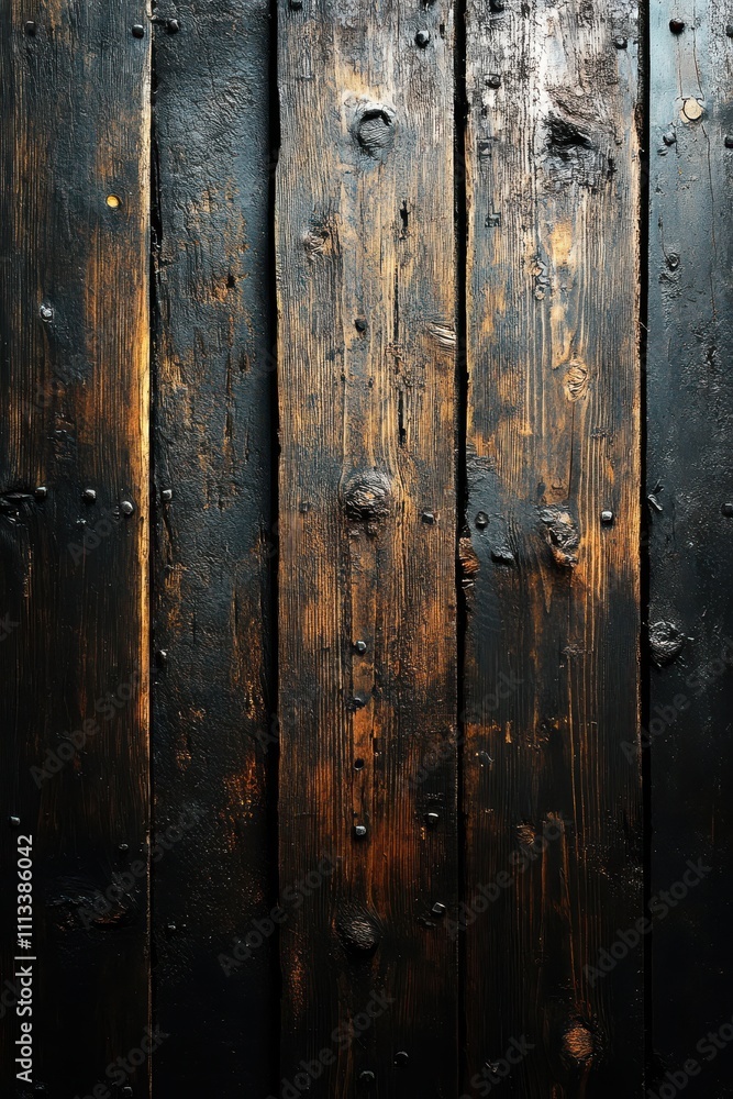 Rustic Wooden Planks Background with Textured Surface Rustic Wooden Planks Background with Textured Surface
