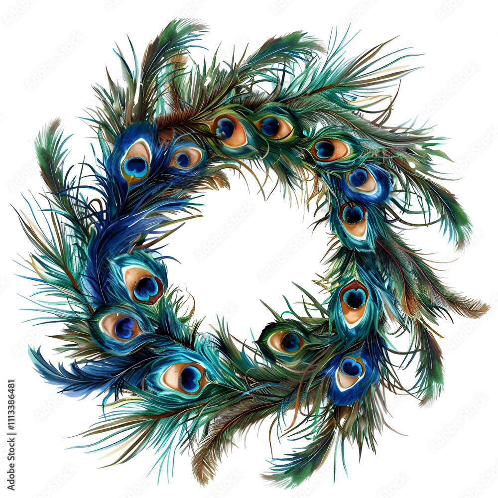 Obraz premium Wonderful peacock feather image