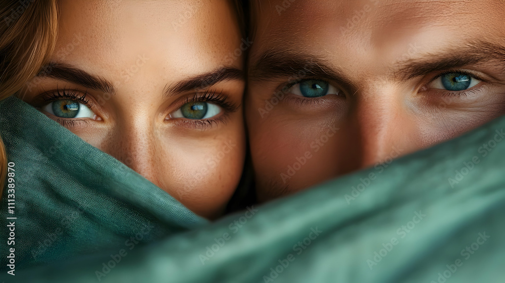 Close-up of a couple sharing an intimate moment. Close-up of a couple sharing an intimate moment.