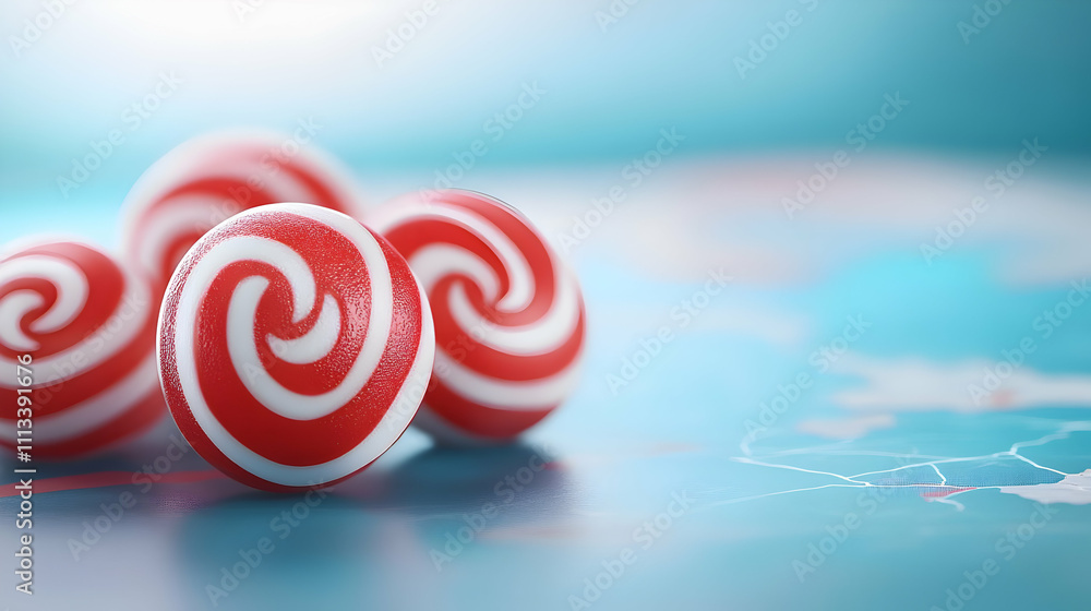 Colorful swirl lollipops on a blue background. Colorful swirl lollipops on a blue background.