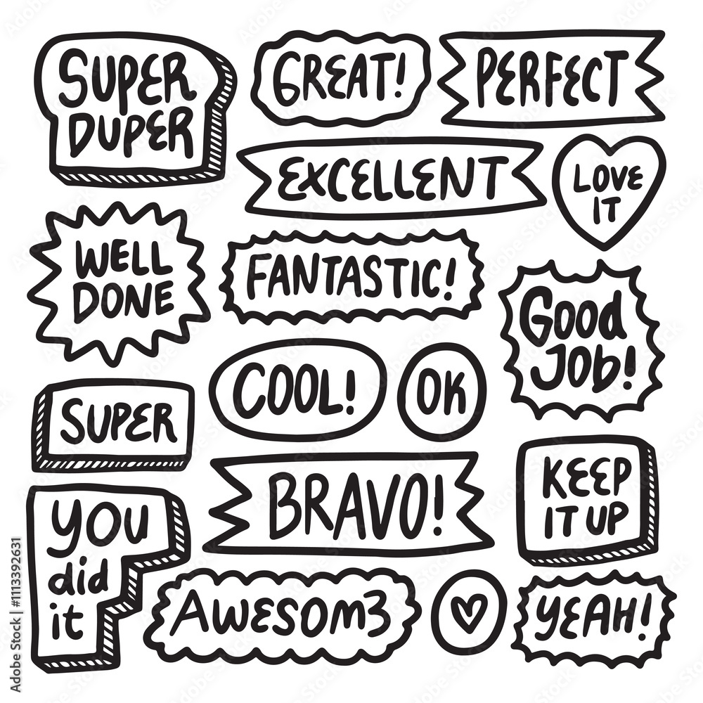 Obraz premium speech bubble doodle hand drawn vector 