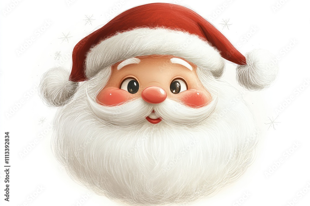 Adorable Smiling Santa Claus on a Festive Background Adorable Smiling Santa Claus on a Festive Background