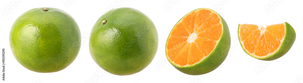 Close-up, Tangerine orange or Clementine, half and slices isolated, transparent PNG, PNG format, cut out Close-up, Tangerine orange or Clementine, half and slices isolated, transparent PNG, PNG format, cut out