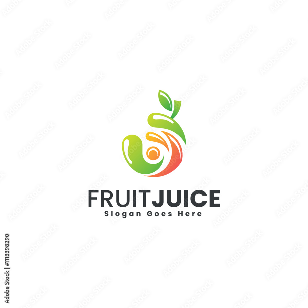 Fruit Juice Gradient Colorful Logo Fruit Juice Gradient Colorful Logo
