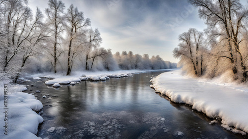 river in winter