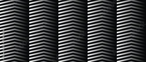 abstract simple black white gradient repeat wavy pattern design can be used background.