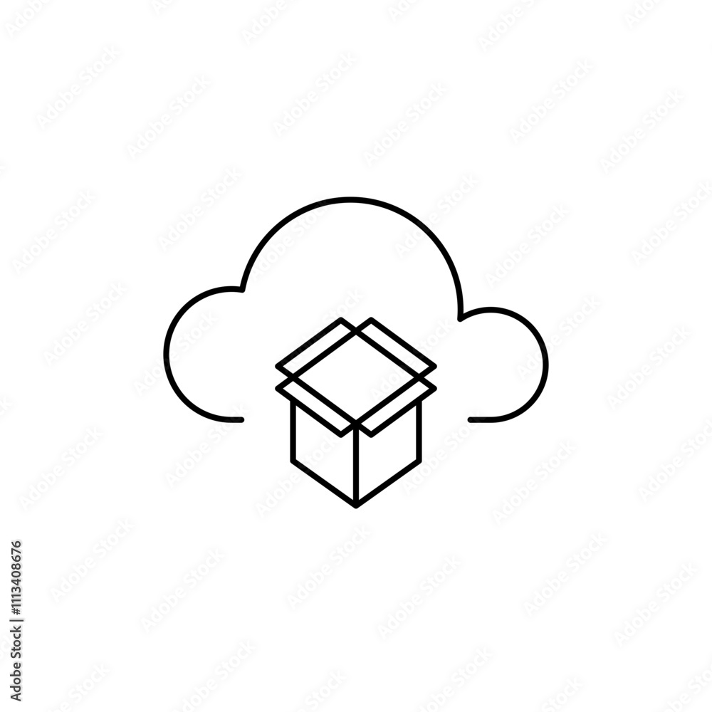 Outline Icon Storage, a place to store on the cloud Outline Icon Storage, a place to store on the cloud