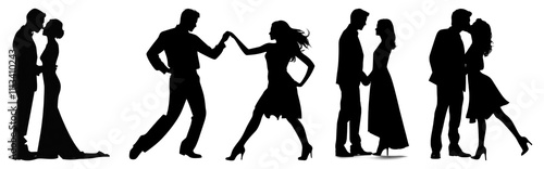 Wallpaper Mural PNG people silhouette set on transparent background Torontodigital.ca