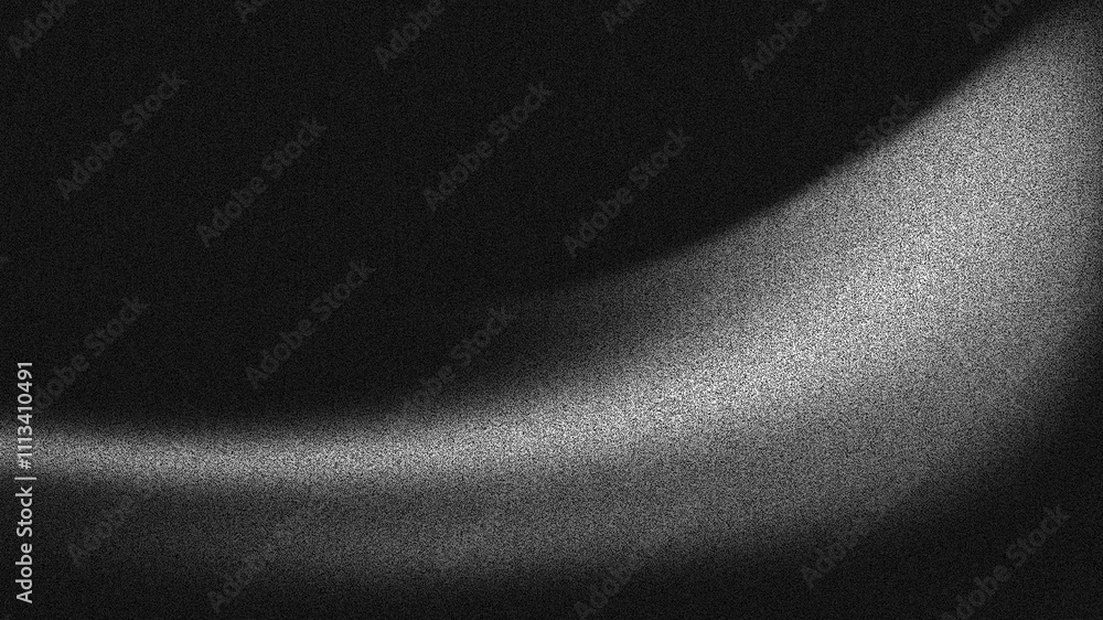 Abstract curved gradient with grainy texture in monochrome black and white Abstract curved gradient with grainy texture in monochrome black and white