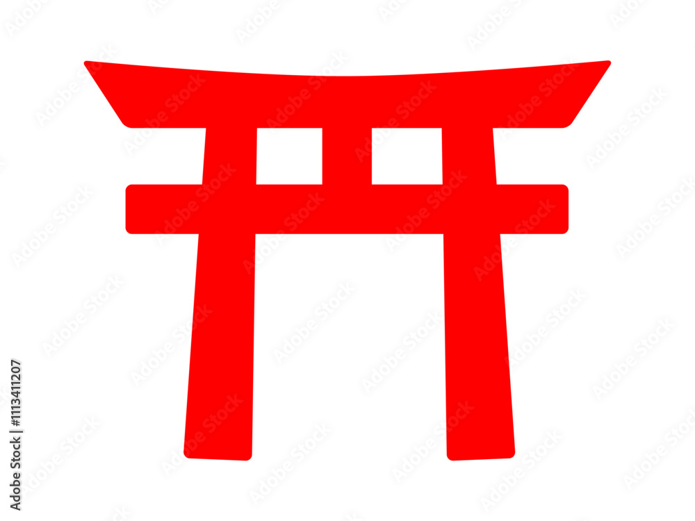 Fototapeta premium 鳥居のアイコン（神社マーク）