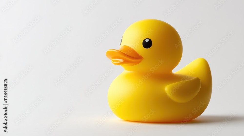 Yellow Rubber Duck on White Background Yellow Rubber Duck on White Background