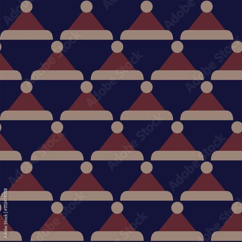 Christmas Hats Holiday seamless pattern design