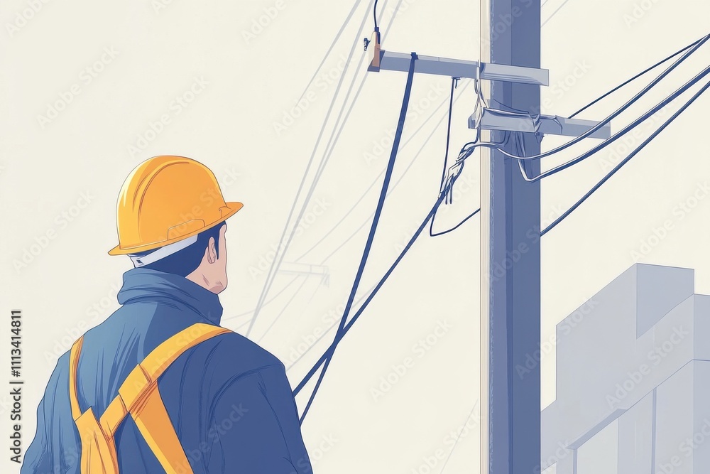 electrician working on a site electrician working on a site