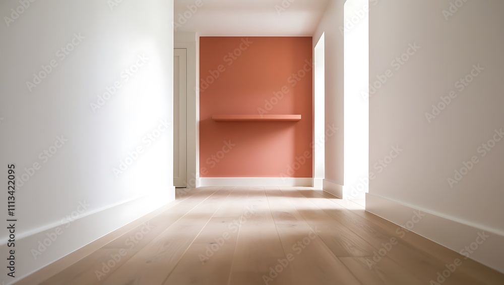 Fototapeta premium empty room with door and wall