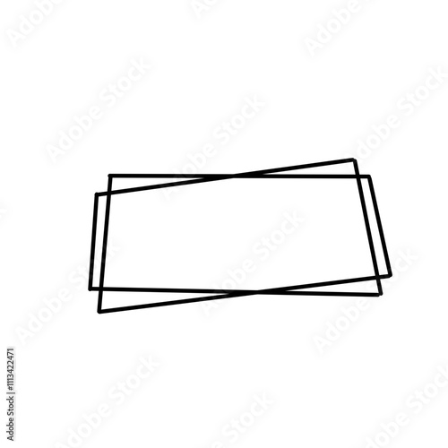 Hand drawn memo paper vector