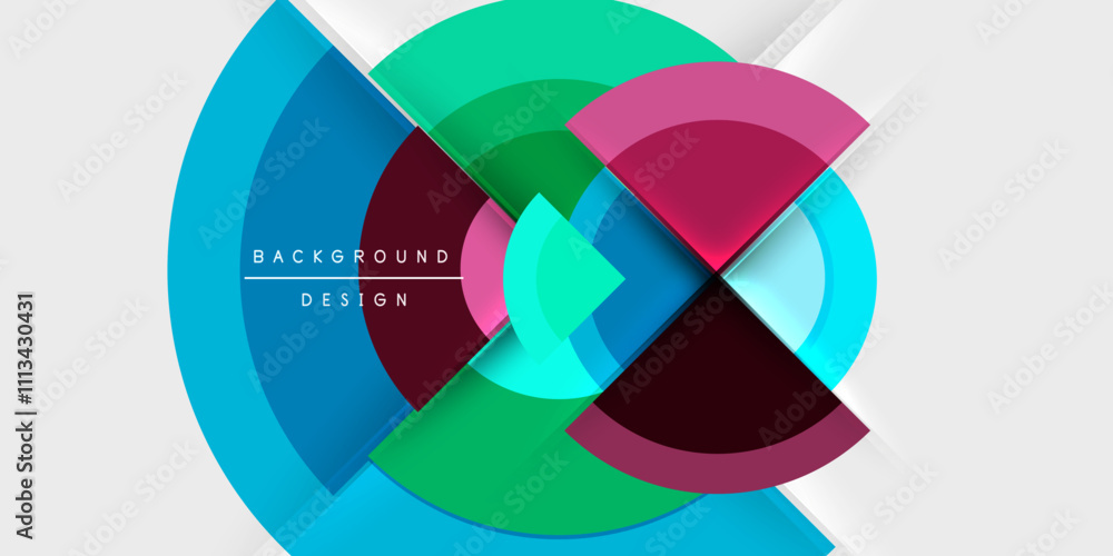 Circle and semi circle geometric background. Vector Illustration For Wallpaper, Banner, Background, Card, Book Illustration, landing page Circle and semi circle geometric background. Vector Illustration For Wallpaper, Banner, Background, Card, Book Illustration, landing page
