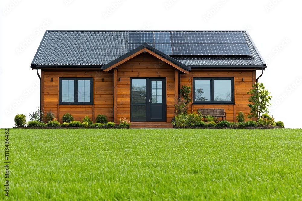 Modern Suburban House with Sleek Design and Flat Roof Features Modern Suburban House with Sleek Design and Flat Roof Features