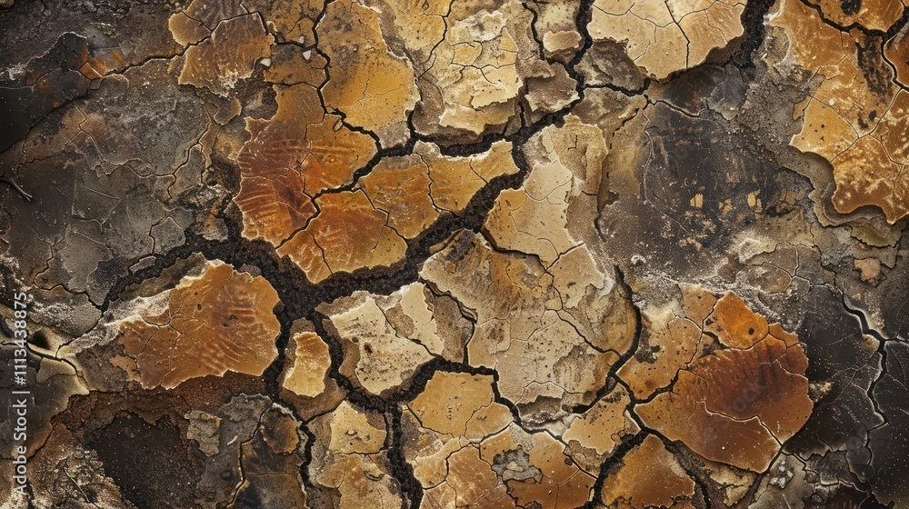 Detailed view of dry land showing subtle variations Detailed view of dry land showing subtle variations