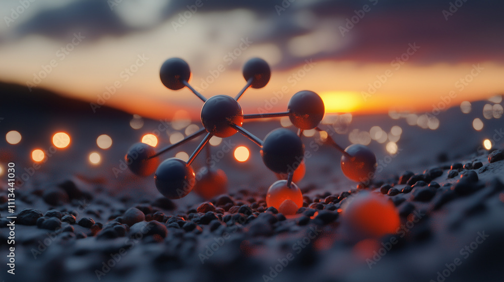ketone molecular structure as the main focus with balanced lighting and composition ketone molecular structure as the main focus with balanced lighting and composition