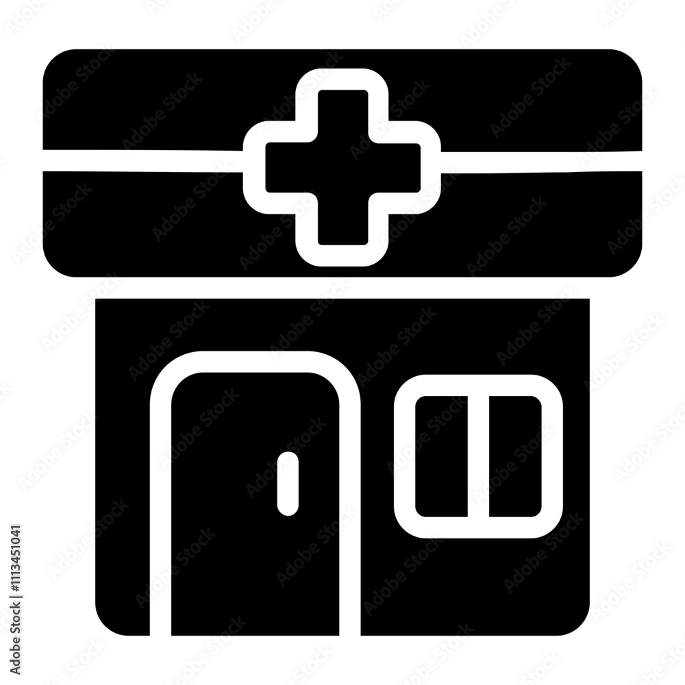 Obraz premium Clinic Solid Icon