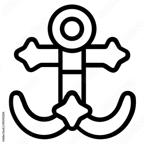 Anchor Line Icon