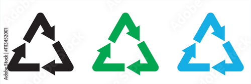 recycle arrow vector icon, recycling symbol, reuse sign, recycle eco icon, decompose, eco friendly, vector illustration on transparent background