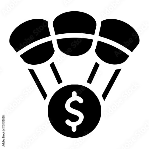 Money Lost Solid Icon