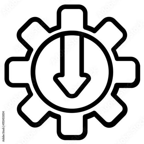 Working Decline Line Icon