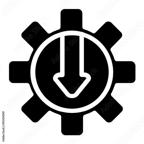 Working Decline Solid Icon