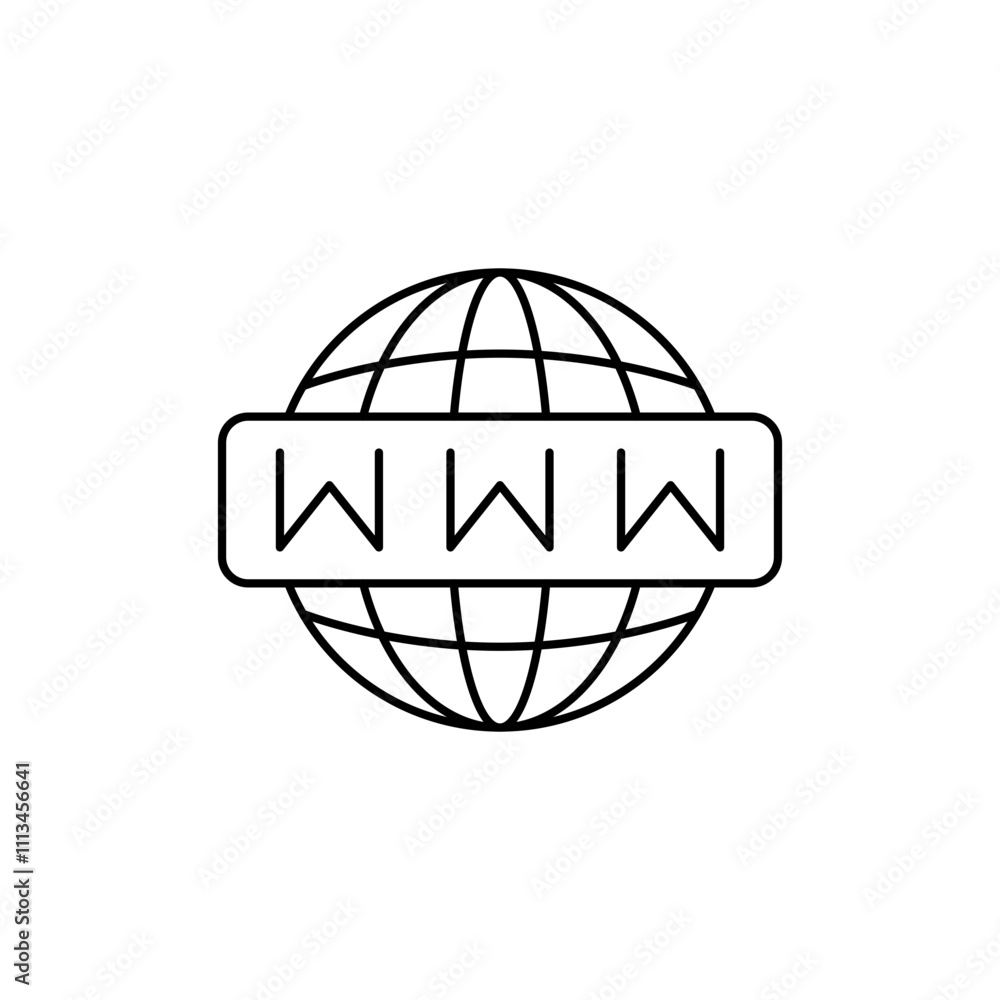 Globe Icon Outline, For Website UI display Globe Icon Outline, For Website UI display