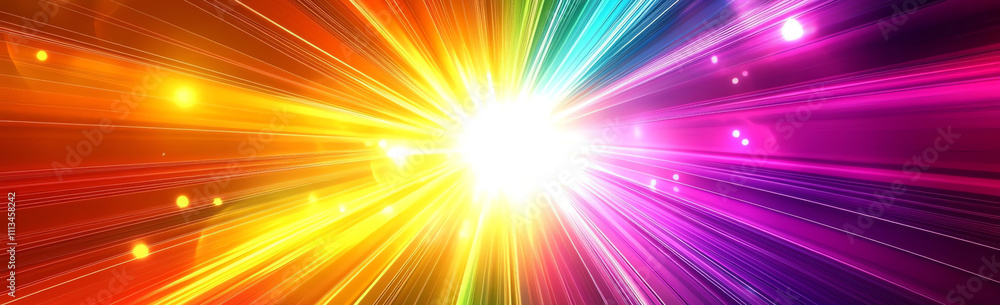 Obraz premium multicolor rays, AI generated