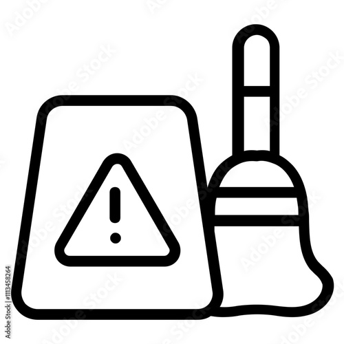 Cleaning Service Line Icon