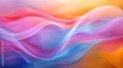 Abstract Colorful Waves Flowing Seamlessly