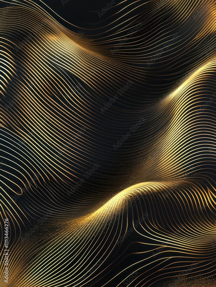 Wave and sun abstract art background vector. Black and gold luxury wallpaper design for wall art and home decor, prints, cover and banner template. Wave and sun abstract art background vector. Black and gold luxury wallpaper design for wall art and home decor, prints, cover and banner template.