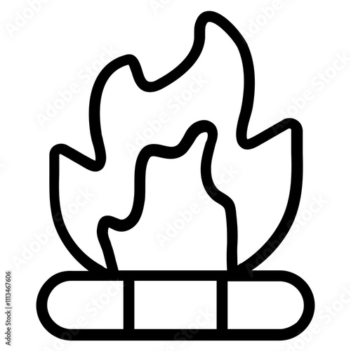 Campfire Line Icon