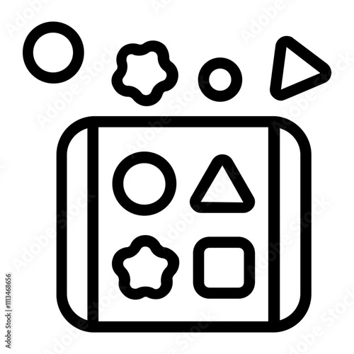 Puzzle Box Line Icon photo