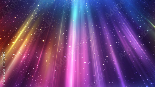 Aurora borealis set isolated on transparent background. Vector realistic illustration of polar light effects with purple, pink, yellow, blue color gradient glowing in dark sky, north pole nature