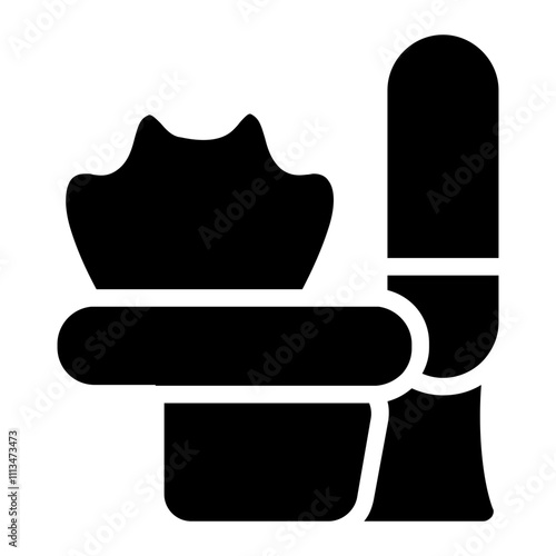 Toilet Tissue Solid Icon