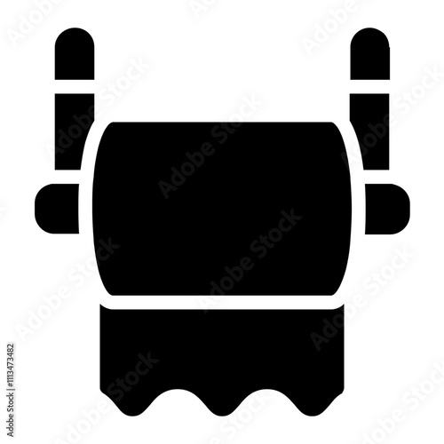 Tissue Roll Solid Icon