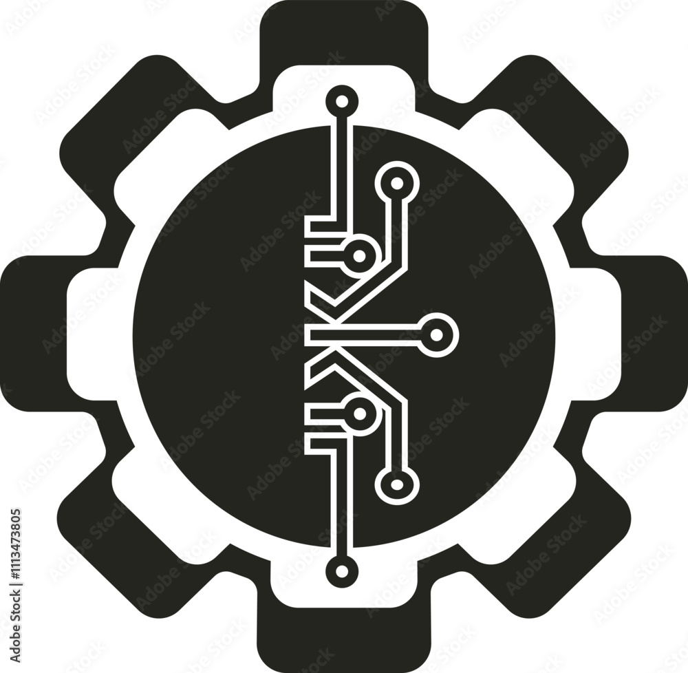 Technology vector art featuring a sleek circuit board design with glowing lines, geometric shapes, and a futuristic digital interface theme in vivid colors. Technology vector art featuring a sleek circuit board design with glowing lines, geometric shapes, and a futuristic digital interface theme in vivid colors.