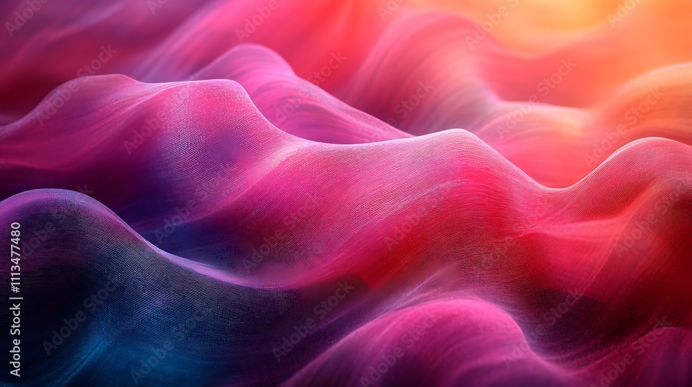 Fototapeta premium Interwoven holographic streaks in bold alternative colors like fuchsia and teal arranged dynamically