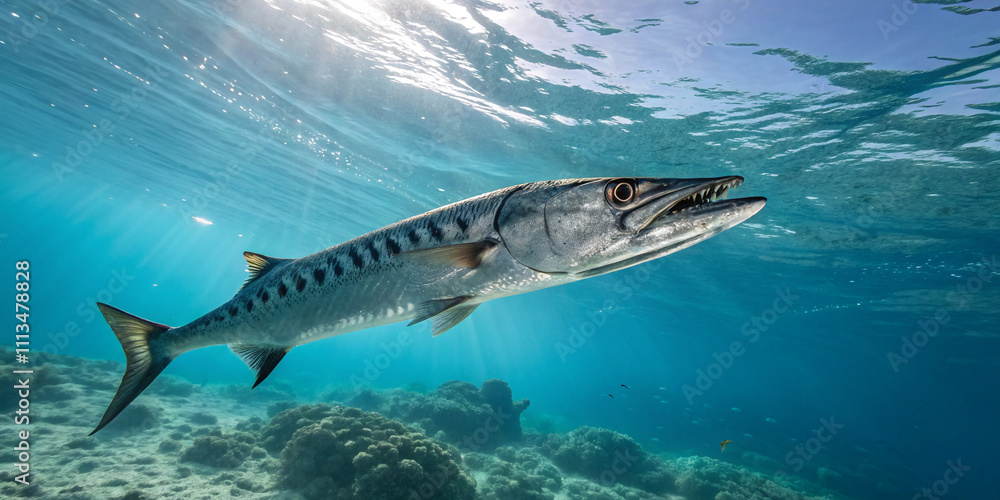 Fototapeta premium Barracuda Side View