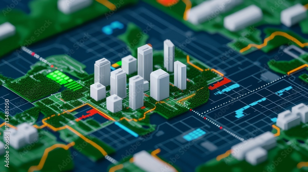 Smart city control center featuring digital dashboard urban environment technology concept modern infrastructure aerial view Smart city control center featuring digital dashboard urban environment technology concept modern infrastructure aerial view