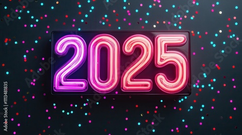 The text "2025" represents the celebration of the New Year. The image is used for advertising, promotion, decorating a store or product to make it more attractive.